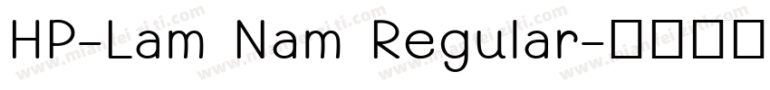 HP-Lam Nam Regular字体转换